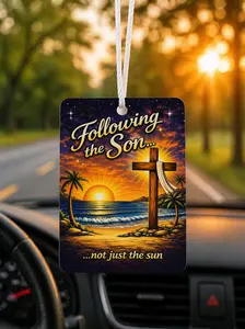 Following the Son Car Freshie, Christian Car Air Freshener, Faith Based Car Accessory, Bible Study Prayer Room Merch, Live Host Gift