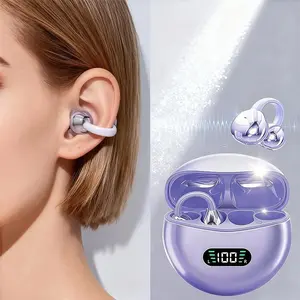 Wireless Open-ear Headphone, TWS Earbudswith Charging Case, True Wireless Earphones, Stereo Sound Earphone forAndroid & lphone, Bluetooth-compatible Earbudsfor Sports, Purple Audio Earbuds Gift, Wireless Music Earphones, EarphoneProtective Case