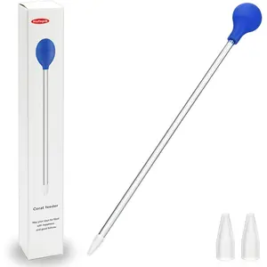 18.5in Long Pipette Syringe Coral Food Feeder Aquarium Coral Feeding Tube for Fish Tank Marine Fish Reef Aquatic Plant Spider Snake Lizard