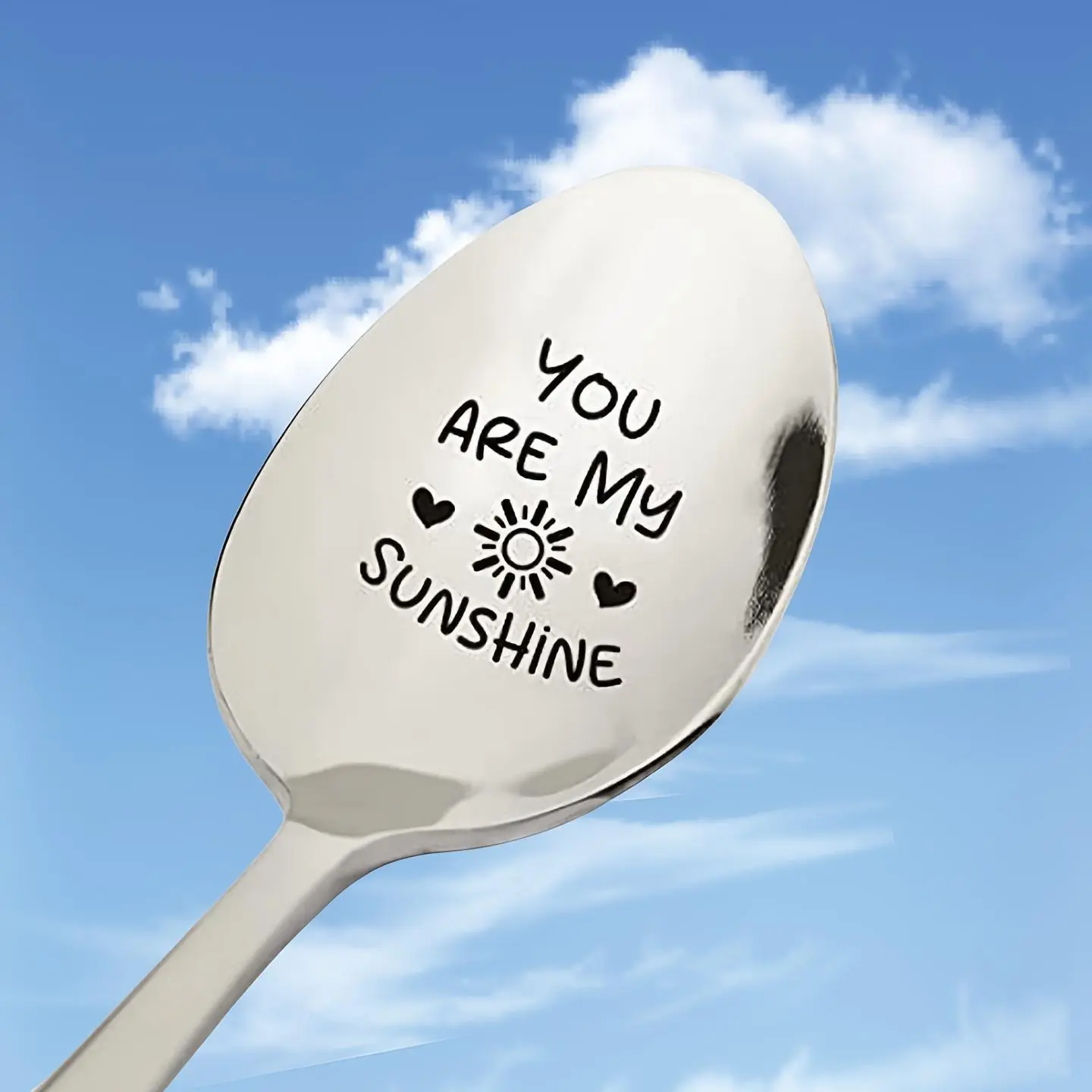 Stainless Steel Spoon, Personalized Engraved Sunshine Spoon, Cutlery Tableware, Gift for Men & Women, Humor Gift, Birthday Present, Anniversary, Valentine's Day