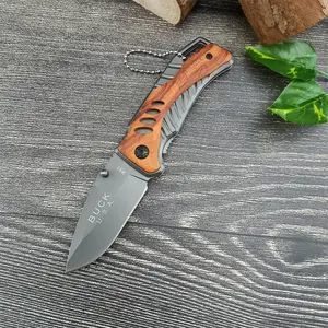 A BK Special Edition Folding Knife featuring a 5Cr13MoV blade and colorful wood handle—the perfect holiday gift. This portable, practical, and durable pocket knife is ideal for outdoor hiking, camping, and fishing.