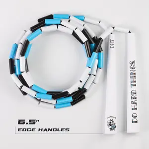 Elite Jumps - Do Hard Things Edge Beaded Jump Rope - For All Ages - Durable & Lightweight - 10ft Long Adjustable Rope - Tangle-Free - Shatterproof 1” Beads - Long Edge Handles