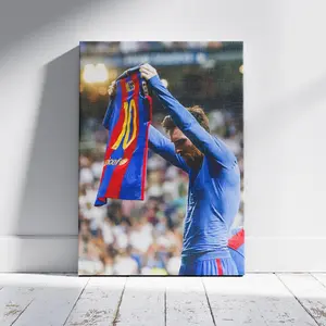 Messi Barcelona Poster, Messi Wall Art, Messi İconic Wall Decor, Football Gift, Home Decor, No Frame