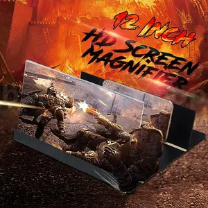 12" Mobile Phone Screen Magnifier HD Video Amplifier Smartphone Stand
