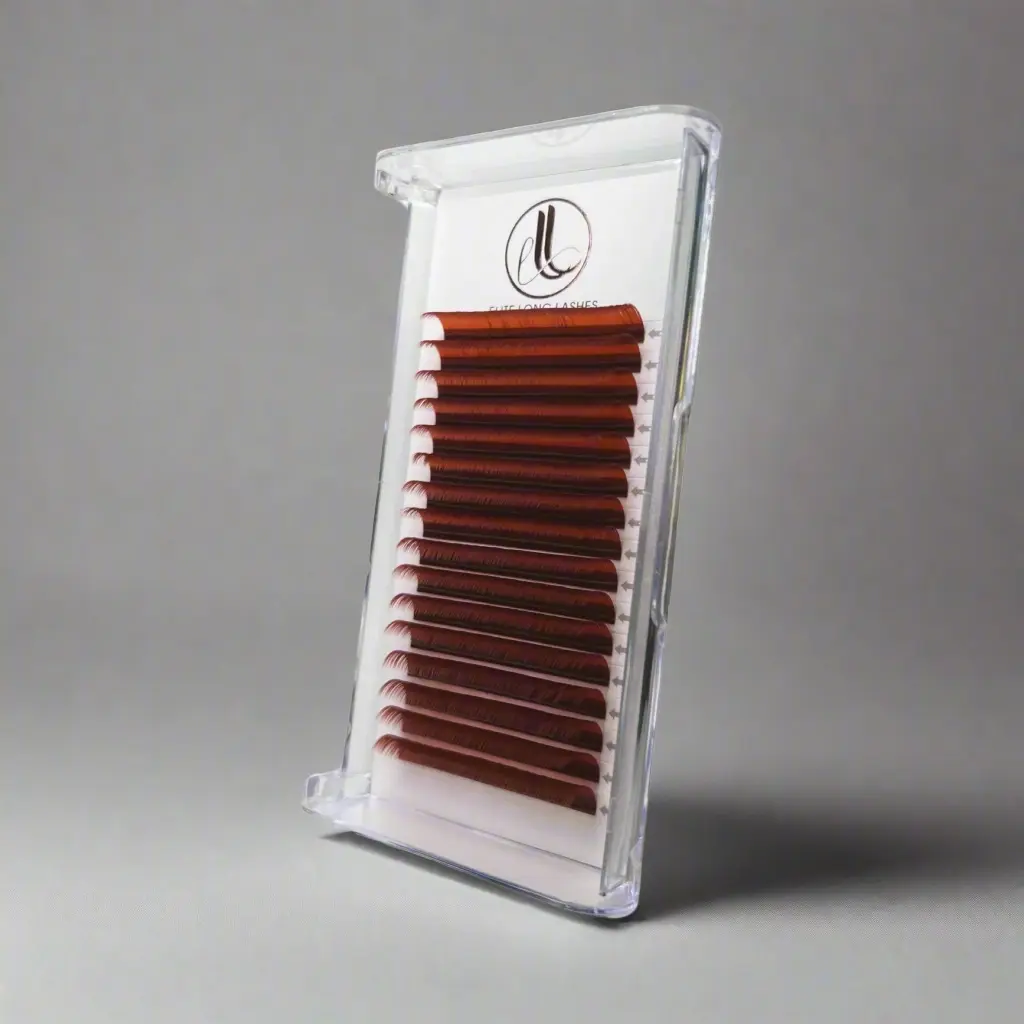 C & D Curl Cashmere Eyelash Extensions | 0.07 | Copper Red