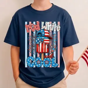 Red White And Cool Shirt, 4th Of July Tees, America 250th Anniversary Gift, USA Patriotic Boys Summer Shirts, Independence Day