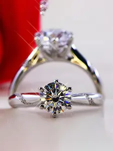 1 PC Fashion Engagement Rings Cubic Zirconia For Women For Wedding Party Jewelry Valentine's Day Gift