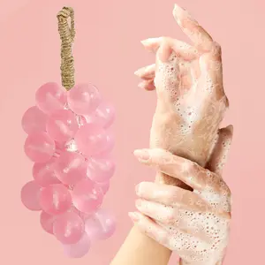 Grape Soap on a Ropes Decorative Aromatic Artisan Bar for Hand Wash Bath Fresh Air Large Bunch Crystal Purple Gift for Men Women