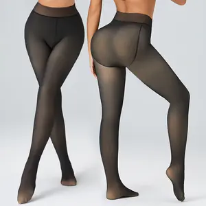 Women's Watermelon-Colored High Waist Plus Size Leggings - Minimalist No-Show Full-Length, Elastic Fabric Flexible Clothes for Outdoor Activities