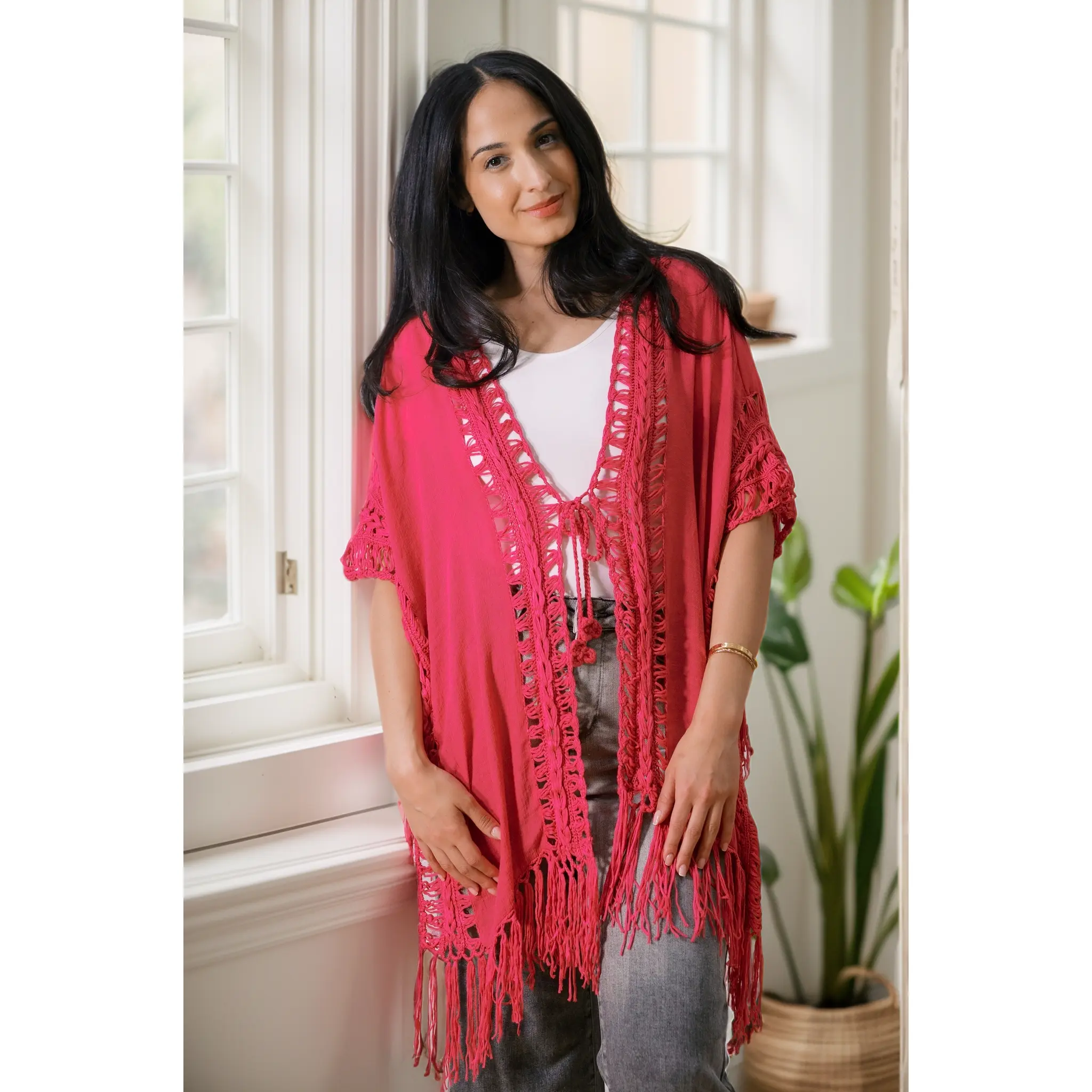 Fuchsia Flow Cardigan