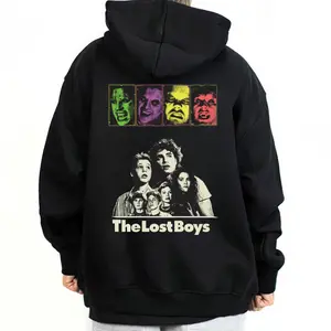The L0st B0ys Never Die Vampire 06- Unisex Hoodie Sweatshirt T-Shirt Oversized Outfits Casual, Chicanos Clothing, Cholo Clothes Mexican Style Streetwear Basic Loose Polyester Tops Cotton  Menswear