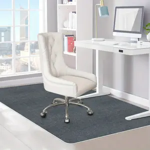 VIKAMA Solid-Color Office Floor Mat, Anti-Slip And Durable Office Chair Pad, Computer Room Carpet, Home Decoration, Home Decor Rug