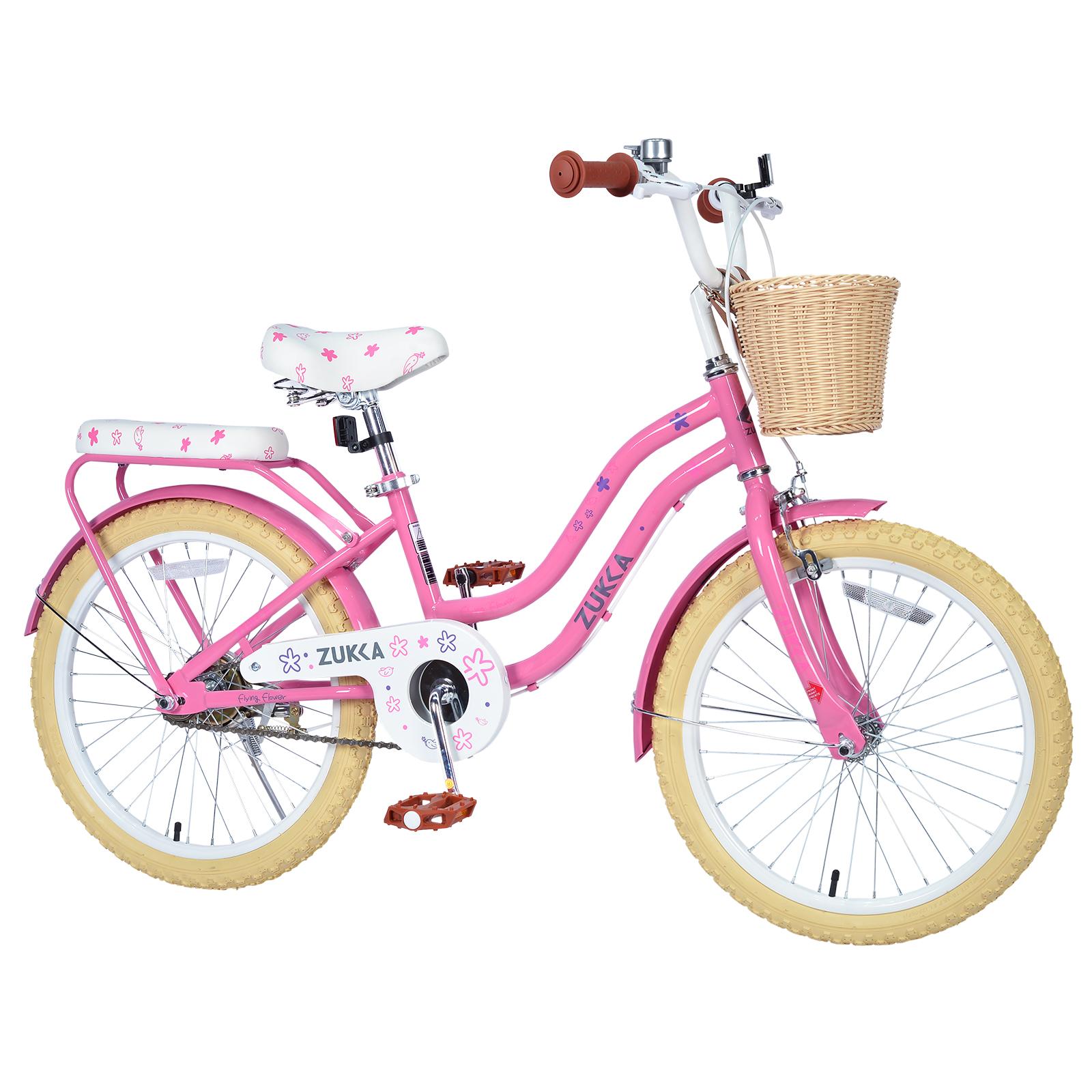 20" Kids Bike for Ages 7-10 with Adjustable Seat & Height，Multiple Colors outdoor bike with Durable Steel Frame + Front Caliper & Rear Band Brakes for Safe Stopping | Chain Guard,Waterproof Woven Basket | Comfortable Saddle,ideal for Outdoor Riding
