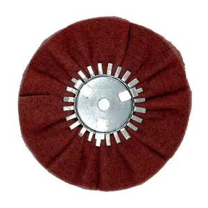 Maverick Abrasives | Satin Airway Buffing Wheel for Angle Grinders - Metal Restoration & Pre-Polish Finishing Wheel - Blends Lines - 320/400 Grit Equivalent - Quick Cut, Uniform Satin