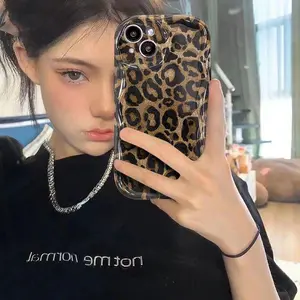 TPU Protective Case with 3D Dynamic Water Texture Design, Black Leopard Print, Anti-drop, Compatible with Various Models Including iPhone X, Xs, XR, XS Max, 11, 12, 13, 14 Plus, 15, and 16 Pro Max/17 Air, etc.NYBLK02