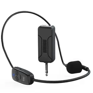 Wireless Microphone, USB Rechargeable Wireless Microphone, Headset Microphone for Outdoor Speaker, Amplifier, Mixer, Bus, Audio