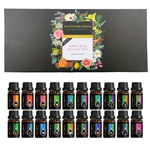 20pcs 10ml/0.34 oz Essential Oil Set — Nourishing Moisturizer for Massage, Bath, Spa, Hair & Skin Care. Multi-Functional Hydrating Oils with Citrus, Eucalyptus, Rosemary, Tea Tree, Mint, Rose, Lavender and Rosemary. Suitable for All Skin Types
