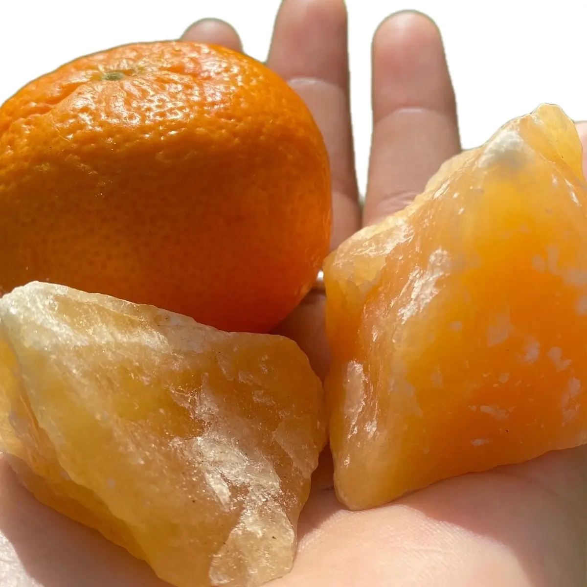 Orange Calcite Rough Crystal