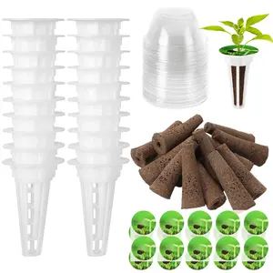 Garden Seed Pods, 48pcs Hydroponic Pods Kit:Grow Anything Kit with 12 Grow Baskets,12 Grow Sponges, 12 Pod Labels,12 Grow Domes