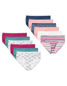 Hanes Girl's Underwear Briefs, 12-Pack, Cotton-Stretch Assorted