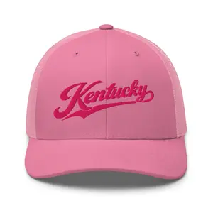 Kentucky Pink Script Trucker Hat – Vintage State Pride Mesh Cap