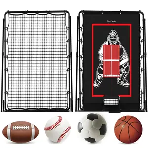 2-in-1 Baseball Pitching & Rebounder Net, Adjustable Angle Training Equipment, for Throwing & Fielding Practice, Youth Training Aid