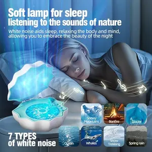 2025 Newest Oceanic Bluetooth Speaker Shell Design | 7 RGB Light Modes & White Noise Sounds | Perfect Kids Gift | Indoor/Outdoor Speaker with Immersive Ambience|Experience the Magic of our Color-changing Bluetooth Speaker! Audio Smartphone speaker cleaner