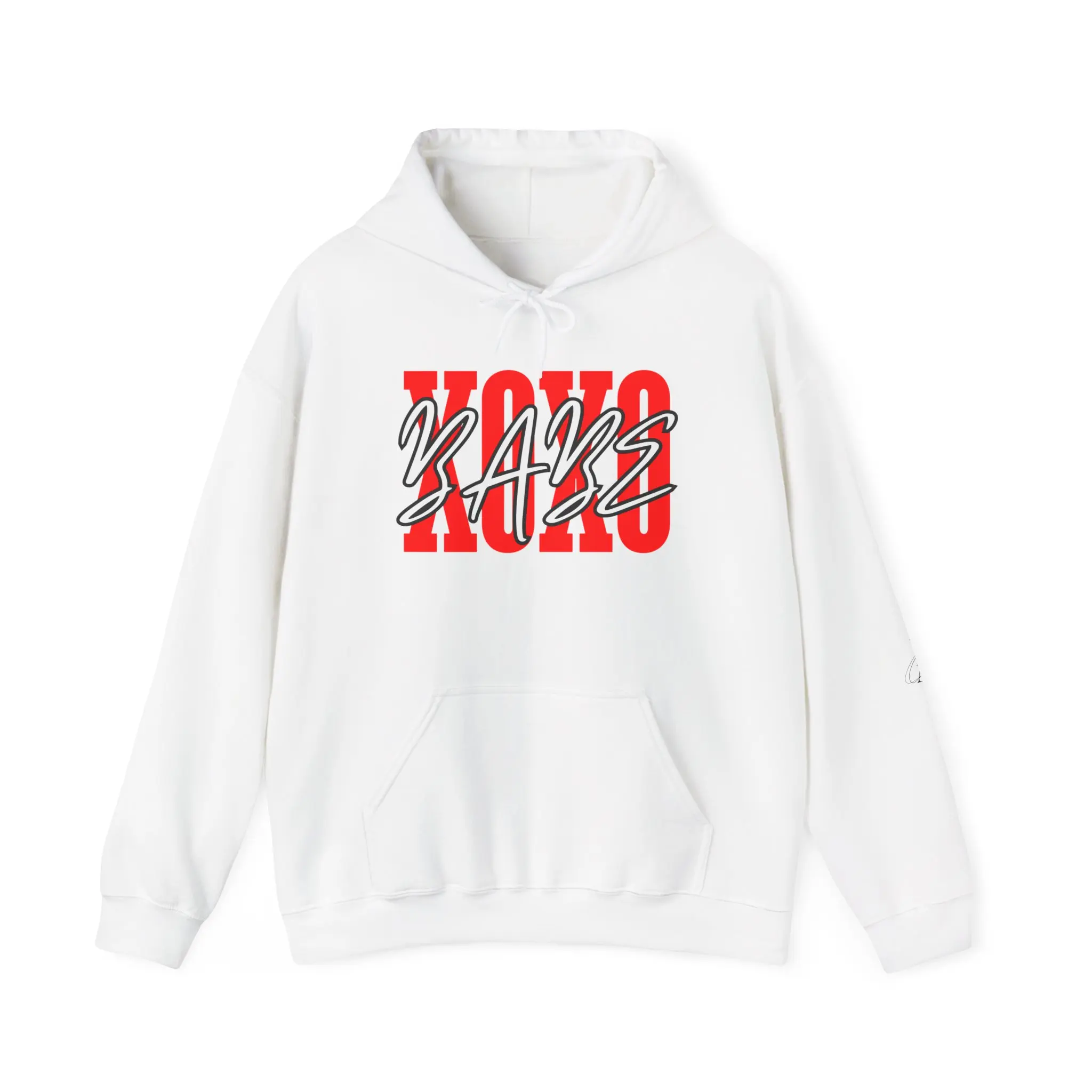 XOXO Babe Unisex Hoodie Sweatshirt, Black and White Hurry Design, Valentines Day Gift, Cozy Jumper, Trendy Apparel, Stylish Outerwear