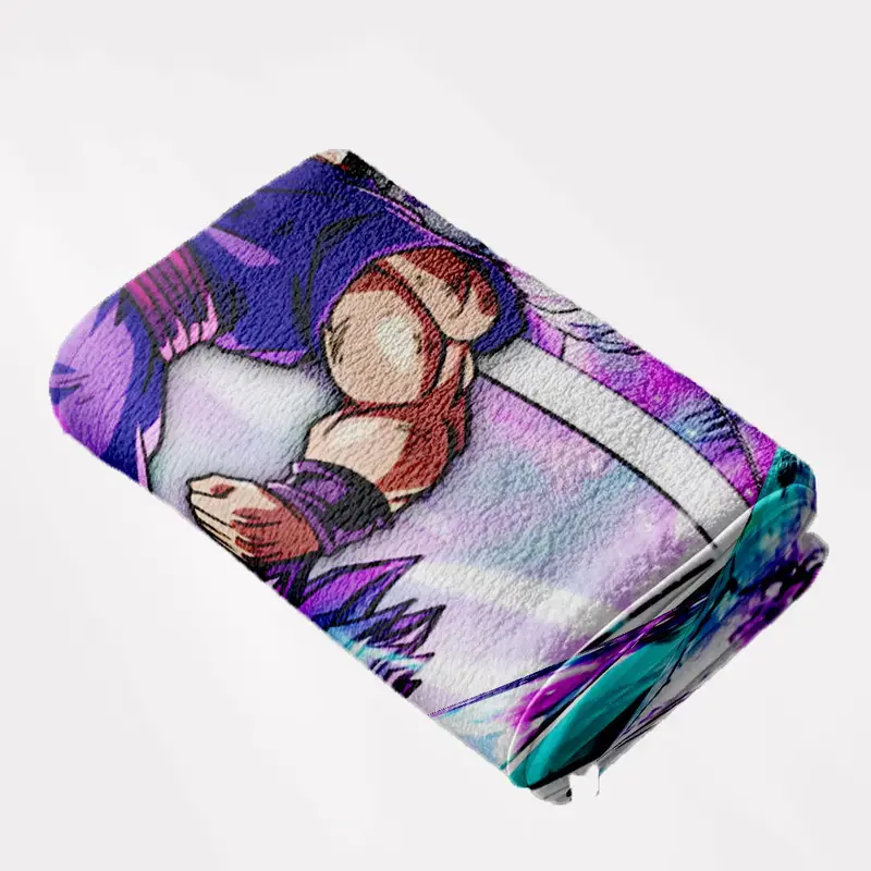 Printed Blanket with Dynamic Anime Character & Galaxy Scene Prints - Super Soft & Skin - friendly, Long - Lasting & Quick - Drying, Machine Washable, Multi - Size for Bed, Sofa, Travel, Camping & Office Naps, Ideal Gift for Anime Fans