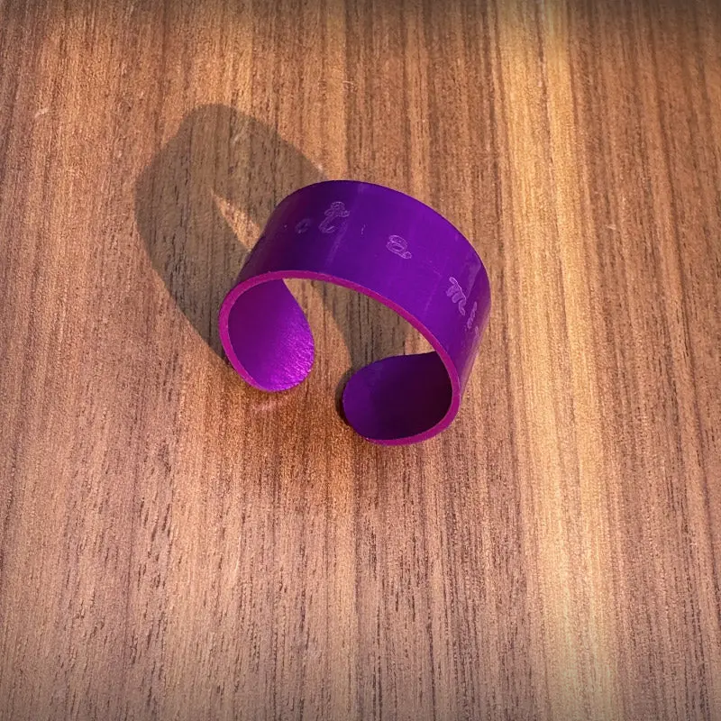 “Expect a Miracle” Purple Energy Cuff Ring