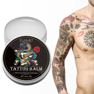 ELAIMEI Tattoo Care Cream 30g per box, mild formula, dedicated to tattoo care, protect the tattoo site, effectively isolate dust and other pollutants,contains a variety of nutrients and repair factors, keep the tattoo color, care for the skin, Tattoo Balm