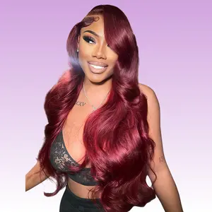 30inch 99j- 1B/27-black  Body Wave Wig  13x6 Transparent HD Lace Front -  Human Virgin Hair (12-36 Inches), 200% Density | Glueless Exclusive Women’s Wig, Raw Hair Texture, Undetectable & Full Volume