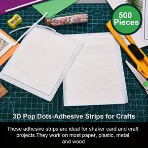 Powerful Double-sided Adhesive Foam Strips - Thick and Flexible 3D Foam, Suitable for Handmade, Scrapbooking and Office Organization