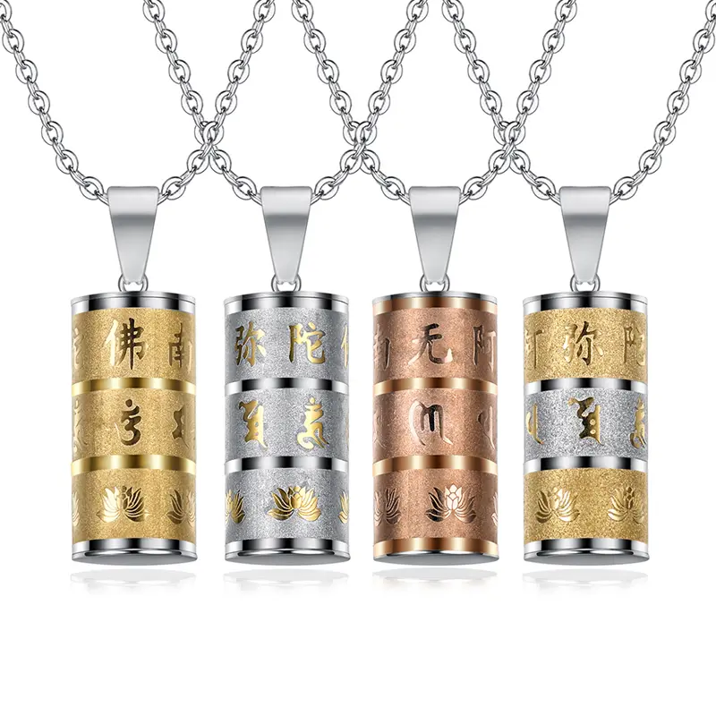 Cylindrical Can-Open Pendant Necklace, Vintage-Style Stainless Steel Jewelry, Unisex Fashion Statement Piece