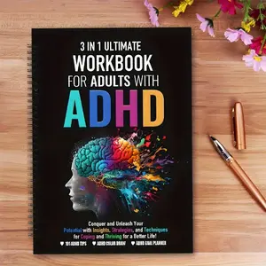 3-In-1 ADHD Homework Handbook: 101 Expert Advice for Habit Improvement, Relaxation Coloring, and Practical Goal Planning - The Ultimate Guide to Adult ADHD | Color Brain Design Workbook Learning Activity Book