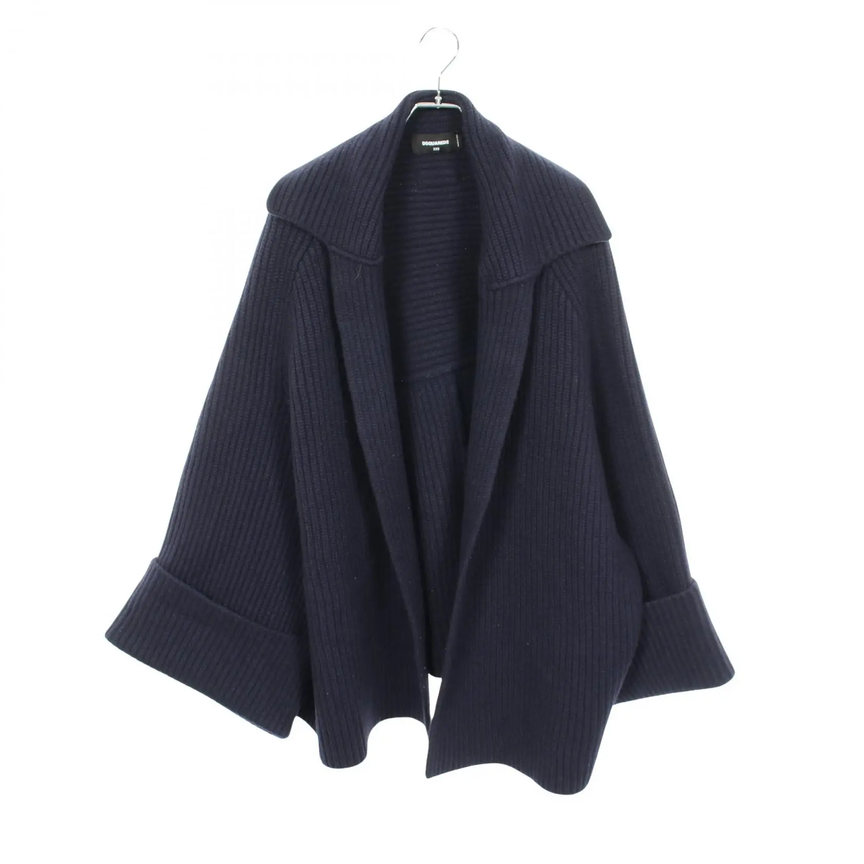 Pre-owned DSQUARED2 Wool Small Leather Goods Cape Cardigan 1706262120900115487