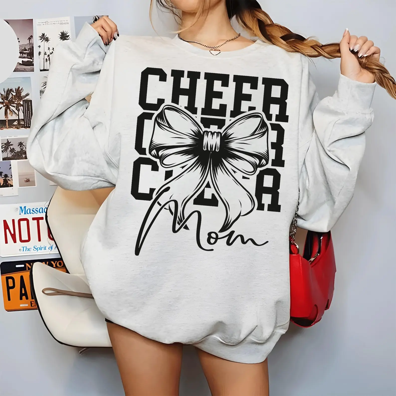 Cheer Mom, Cheerleader Mama, Cheerleading, Cricut or Sublimation T-Shirt