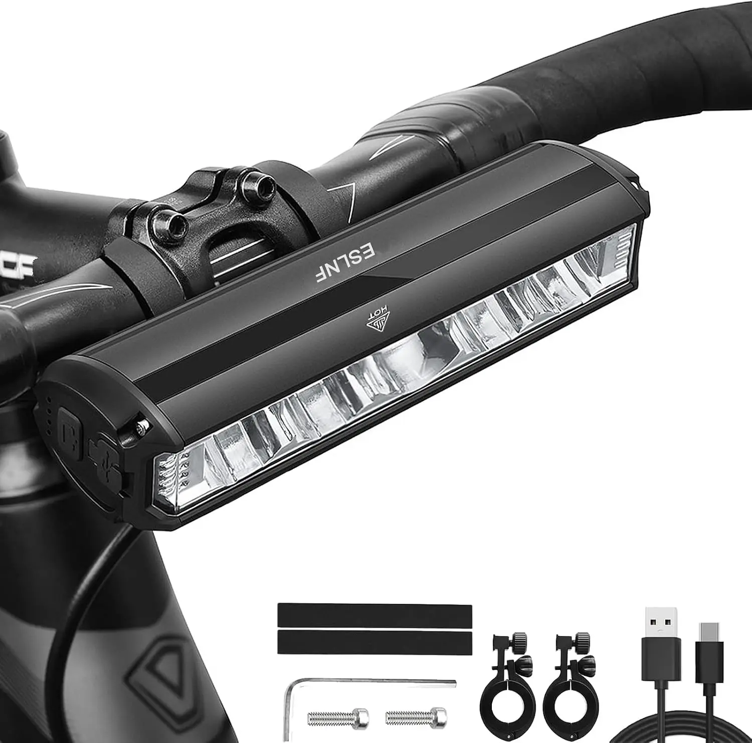 1800 Lumen USB Rechargeable Bike Light Set, Night Cycling Safety Lights For Men, Women, Kids, Road And Mountain Biking