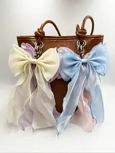 Cute Bow Keychain, Girl Heart Bag Charm, Ribbon Bow Dopamine Color, Fashion Accessory for Girls & Women, Charms For Bags, Accessories For Bags