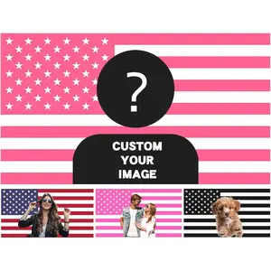 Custom American Flag 3x5 Ft - Pink American Flag Customizable Design Your Photo Personalized Tapestry Banner Bedroom Decorationchic design  room bedroom