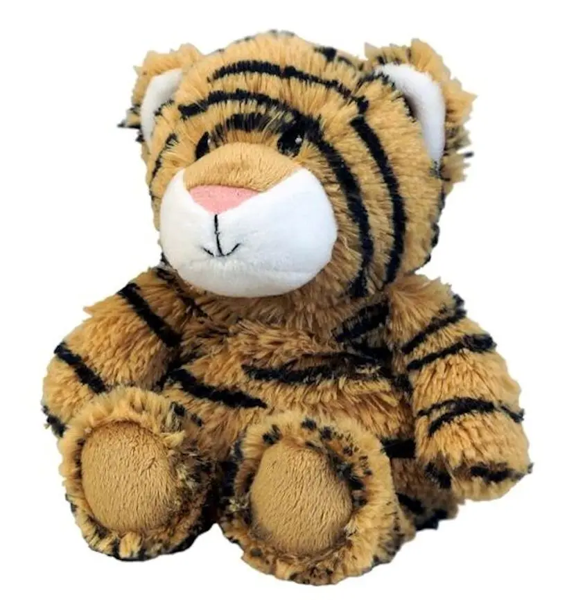 Intelex TIGER JUNIOR Warmies Tiger Stripes Stuffed Animal, Colorful Range Heatable Lavender Scented Cozy Plush, Bedtime Companion for Cold Pack Use