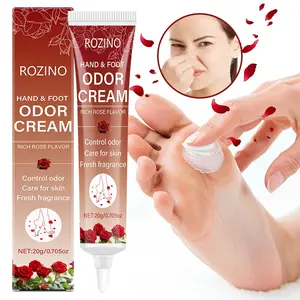 Rozino Hand Foot Deodorant Cream 20g, Rose Scented, Odor Control, Anti-Odor Factor, Rose Plant Extract, Moisturizing, Portable, Daily Care Essential
