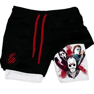 "Halloween" Friday 13th Saw Gym Shorts