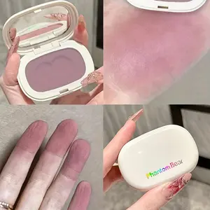 6 colors available, advanced purple blush cream, low penetration, long-lasting natural matte blush, waterproof and sweat-proof, Makeup Beauty Cosmetics