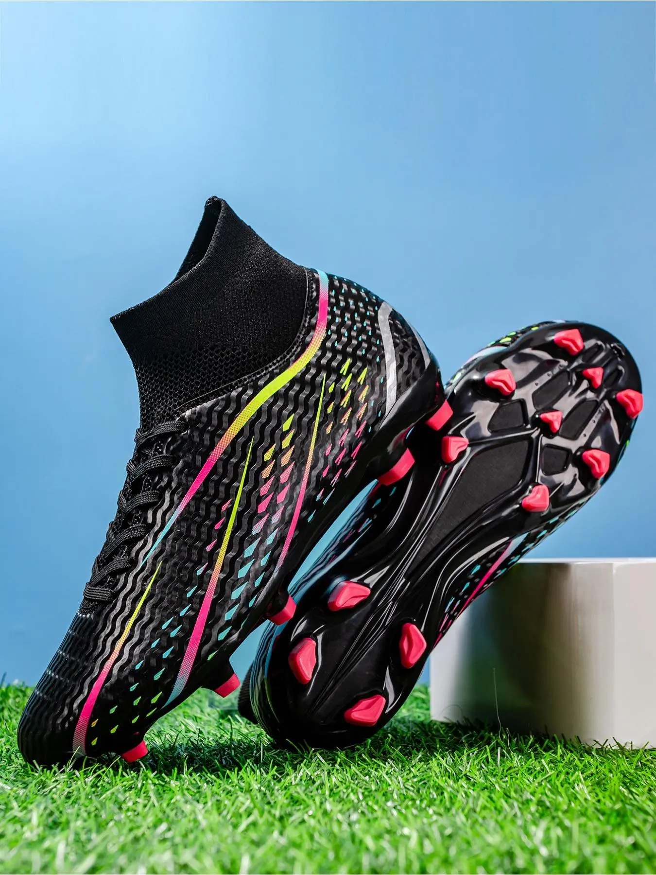 Men's High Top Baseball Shoes, Sporty Breathable Comfortable Non-slip Baseball Shoes, Professional Baseball Cleats for Outdoor Training & Competition, Athletic Shoes, Sports Shoes
