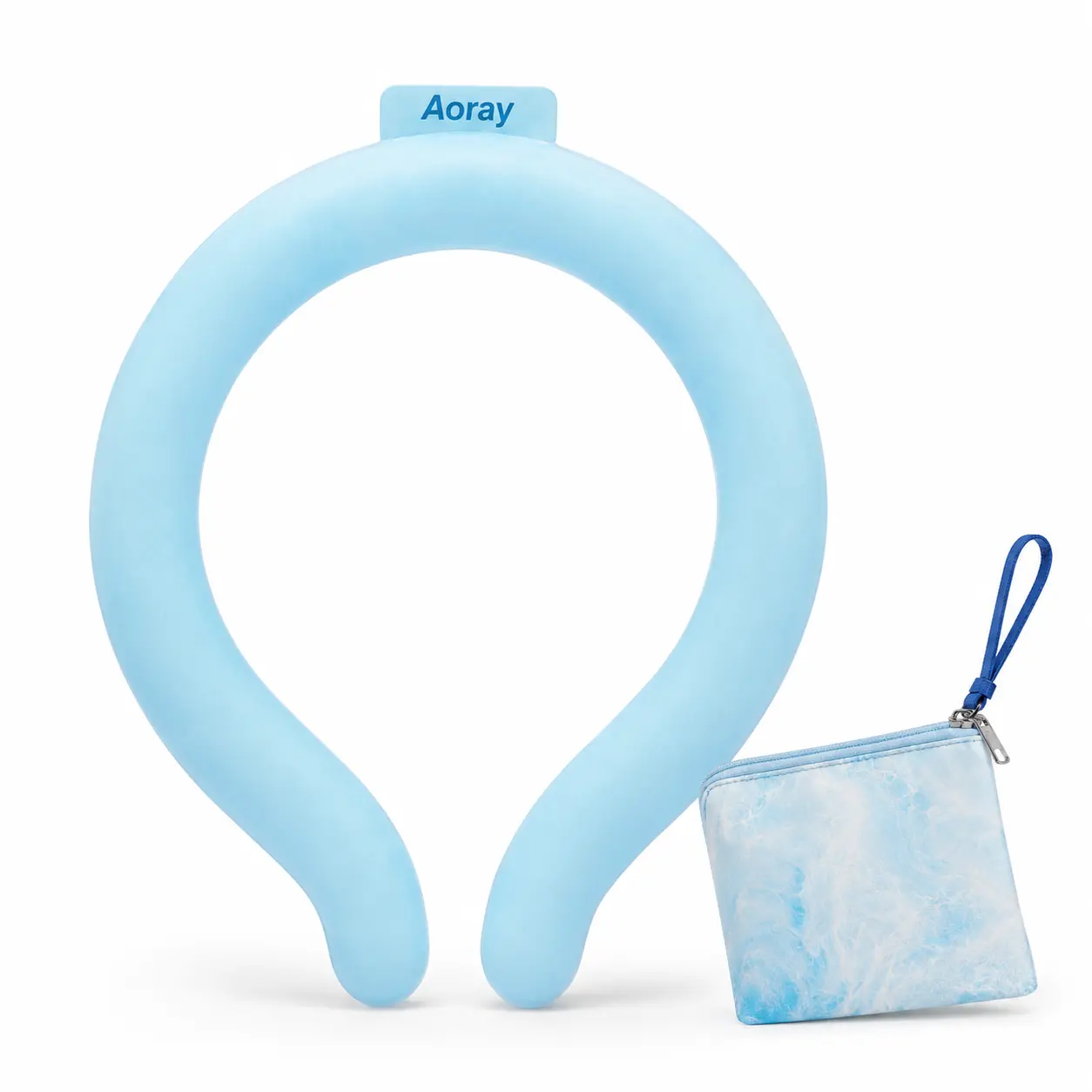 Reusable PCM Material Summer Cooling Neck Ring with Portable Cotton Thermal Bag - Hands-Free Ice Pack for Outdoor Activities, Sporting Events (Up to 5 Hours Cooling Sensation)