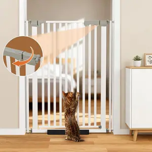 Extra Tall Cat Gate for Doorway - White