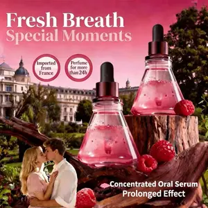 24HR Long Lasting Fresh Breath Concentrated Serum, Raspberry Flavor Oral Care Drops for All-Day Confidence & Special Moments