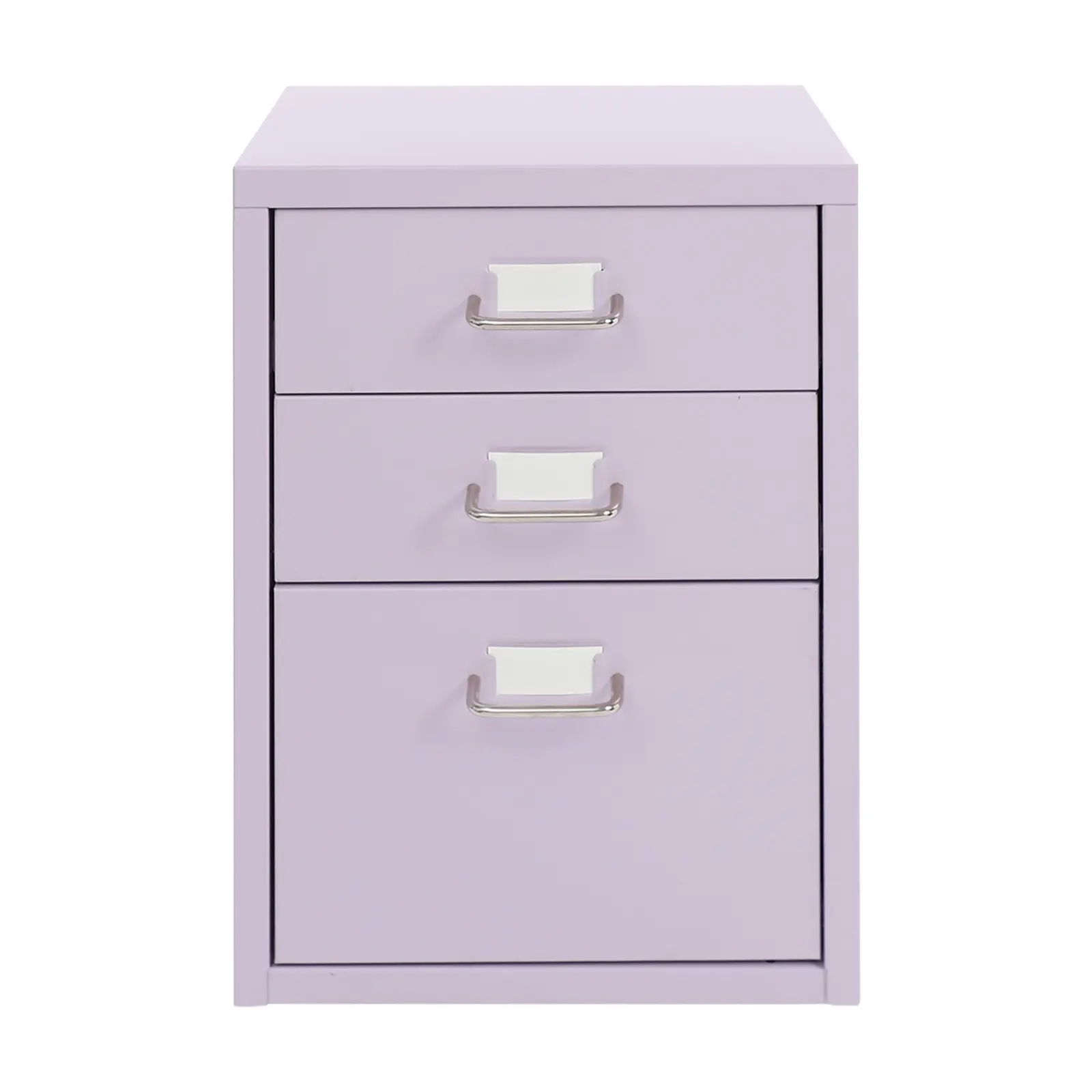 Modern Purple 3-Drawer Mobile File Cabinet - Cold-Rolled Steel & Aluminum Alloy with Electrostatic Coating, Freestanding Storage with 4 Swivel Casters & Label Slots, Single-Layer Home Office Organizer, 11 lbs Load Capacity
