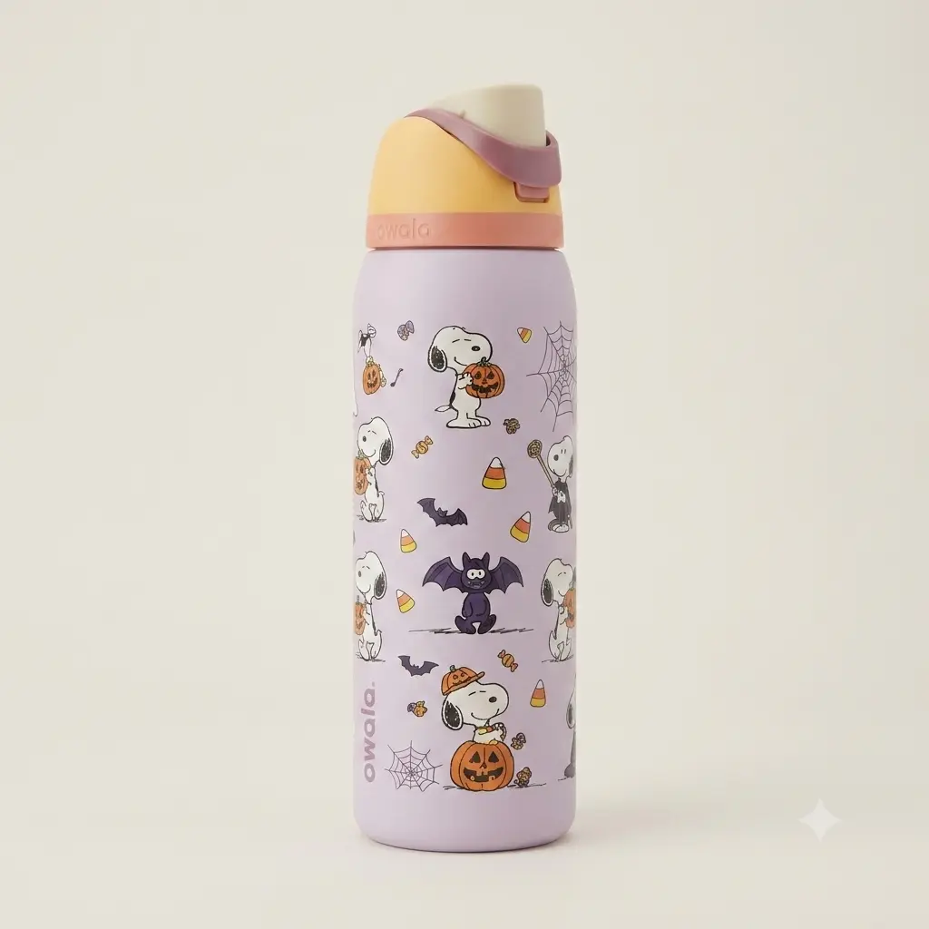 Owala Halloween Edition 32oz Pastel Purple Stainless Steel Insulated Flask, Kitchenware Drinkware for Daily Hydration